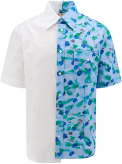 Katoenen shirt met bloemenprint Marni , Blue , Heren - Xl,M
