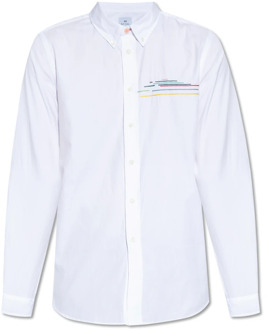 Katoenen shirt PS By Paul Smith , White , Heren - Xl,M