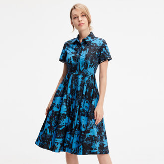 Katoenen shirtjurk - maat Blauw