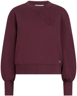 Katoenen sweater met logo Lison  bordeaux - L,XL,