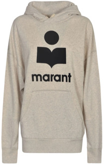 Katoenen Sweatshirt met Logoprint Isabel Marant Étoile , Beige , Dames - XL