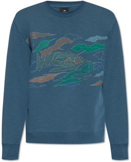 Katoenen sweatshirt PS By Paul Smith , Blue , Heren - 2Xl,Xl,L,M,S