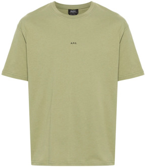 Katoenen T-shirt A.p.c. , Green , Heren - 2Xl,Xl,L