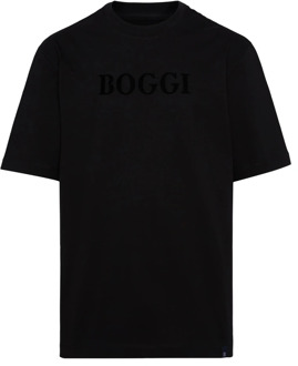 Katoenen T-shirt Boggi Milano , Black , Heren - 2Xl,Xl,L,M,S,3Xl