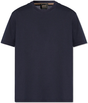 Katoenen T-shirt Brioni , Blue , Heren - Xl,M,S