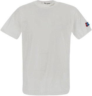 Katoenen T-shirt Comme des Garçons Play , White , Heren - 2Xl,Xl