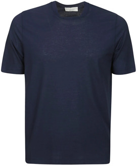 Katoenen T-Shirt Korte Mouwen Filippo De Laurentiis , Blue , Heren - 2Xl,Xl,L,M,S,3Xl