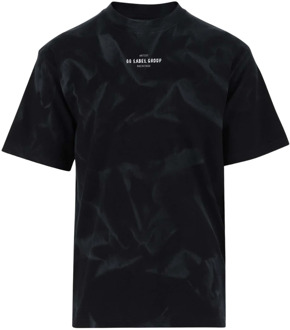 Katoenen T-shirt met Grafische Print 44 Label Group , Black , Heren - L,M,S