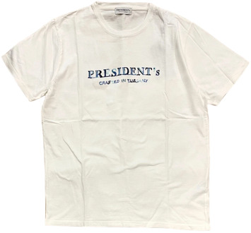 Katoenen T-shirt met norHeren pasvorm President's , White , Heren - S