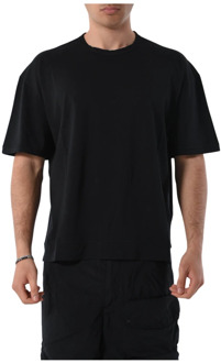 Katoenen T-shirt met ronde hals Ten C , Black , Heren - 2Xl,Xl,L,M,S