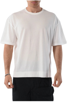 Katoenen T-shirt met ronde hals Ten C , White , Heren - 2Xl,Xl,L,M,S