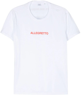 Katoenen T-shirt met Uniek Ontwerp Aspesi , White , Heren - Xl,M,S