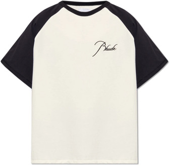 Katoenen T-shirt Rhude , White , Heren - 2Xl,Xl,L,S,Xs