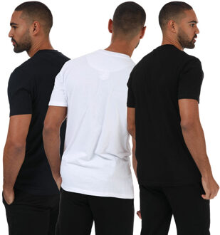 katoenen T-shirt voor heren, set van 3, verschillende kleuren Veelkleurig - M