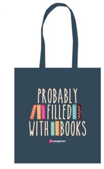 katoenen tas - probably filled with books