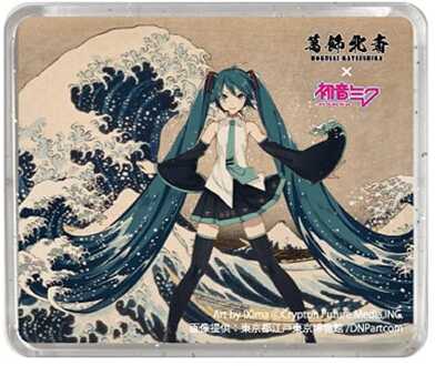 Katsushika Hokusai x Hatsune Miku 3D Magnet Thirty-six Views of Mount Fuji The Great Wave off Kanagawa
