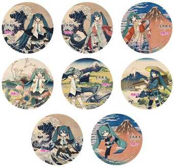 Katsushika Hokusai x Hatsune Miku Pins 6 cm Blind Box Assortment (8)