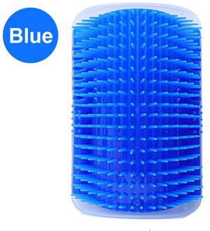 Katten Borstel Hoek Kat Massage Self Groomer Kam Borstel Kat Wrijft Het Gezicht Met Een Kriebelend Kam Kat Product blauw