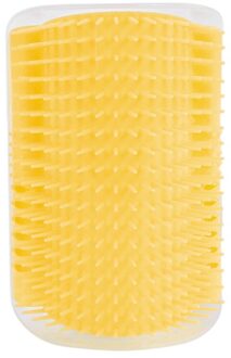 Katten Borstel Hoek Kat Massage Self Groomer Kam Borstel Kat Wrijft Het Gezicht Met Een Kriebelend Kam Kat Product geel