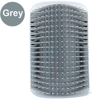 Katten Borstel Hoek Kat Massage Self Groomer Kam Borstel Kat Wrijft Het Gezicht Met Een Kriebelend Kam Kat Product grijs