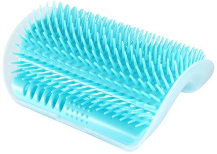 Katten Borstel Hoek Kat Massage Self Groomer Kam Borstel Kat Wrijft Het Gezicht Met Een Kriebelend Kam Kat Product meer blauw