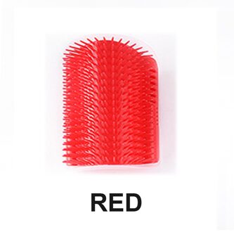 Katten Borstel Hoek Kat Massage Self Groomer Kam Borstel Kat Wrijft Het Gezicht Met Een Kriebelend Kam Kat Product rood