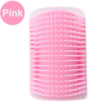 Katten Borstel Hoek Kat Massage Self Groomer Kam Borstel Kat Wrijft Het Gezicht Met Een Kriebelend Kam Kat Product roze