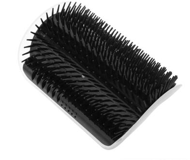 Katten Borstel Hoek Kat Massage Self Groomer Kam Borstel Kat Wrijft Het Gezicht Met Een Kriebelend Kam Kat Product zwart
