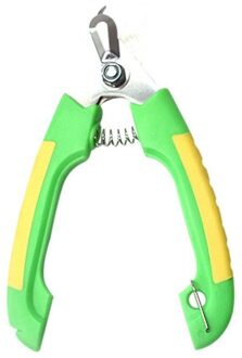 Katten Honden Rvs Grooming Schaar Nagelknipper met Hanger Kat Hond Claw Cleaning Grooming Schaar met Lente Apparaat geel-groen / L