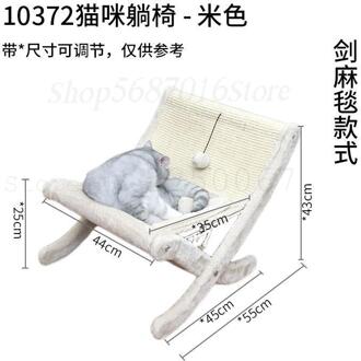 Katten Stoel Hangmatten Sisal Kat Klim Boom Huis Kat Krasraad Vier Seizoenen Kattenbakvulling Slijpen Klauwen Kat Speelgoed model- 1