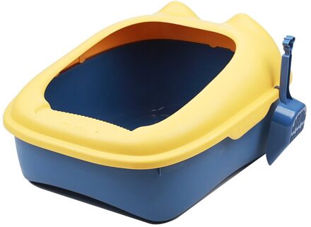 Kattenbak Semi-Gesloten Deodorant Huisdier Toilet Met Schop Hoge Capaciteit Kattenbak High-Side spatwaterdicht Dierbenodigdheden