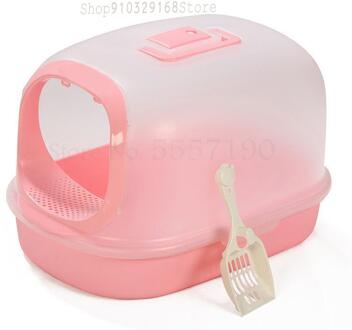 Kattenbak Volledig Gesloten Deodorant Anti-Spat Oversized Kattenbak Kat Pot Deodorant Kattenuitwerpselen Pot Levert invisible Wings 1