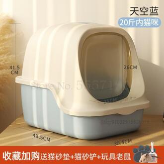 Kattenbak Volledig Gesloten Extra Grote Kattenbak Anti-Spat Deodorant Zand Pot Uitwerpselen Pot deodorant Kat Levert invisible Wings 2