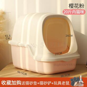 Kattenbak Volledig Gesloten Extra Grote Kattenbak Anti-Spat Deodorant Zand Pot Uitwerpselen Pot deodorant Kat Levert invisible Wings 4