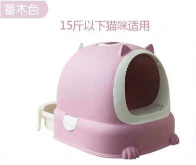 Kattenbakvulling Lade Volledig Afgesloten Grote Kat Wc Lade Kitten Kattenbak Behuizing Splash Proof Huisdieren Mest Wastafel Wc Voor katten Roze