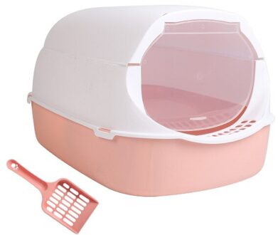 Kattenbakvulling Wastafel Volledig Gesloten Kattenbak Anti-Splash Kattenbak Huisdier Schoonmaakproducten Huisdier Wc Kattenbakvulling Scoop roze