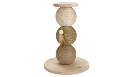 Kattenkrabbollen Elio 34x47,5 cm hout Crème