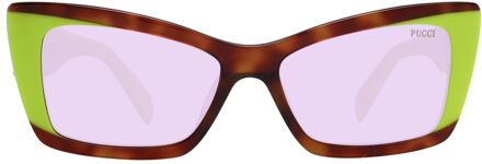 Kattenoog Zonnebril Limoen Schildpad - maat Groen