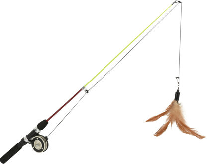 kattenspeeltje - hengel met veer - 30 cm