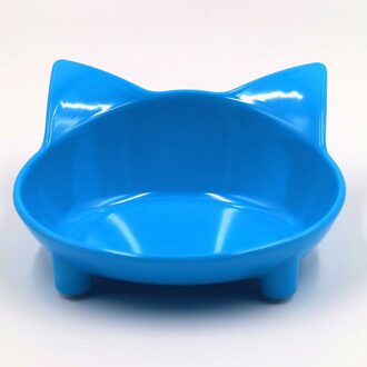Kattenvoer Kom Huisdier Servies Verdikte Kat Oren Vorm Feederbowl Antislip Leuke Voedsel Water Dispenser Voor Katten Gerechten huisdieren Benodigdheden blauw