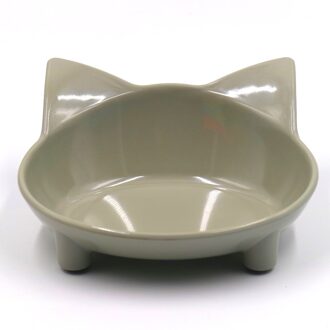 Kattenvoer Kom Huisdier Servies Verdikte Kat Oren Vorm Feederbowl Antislip Leuke Voedsel Water Dispenser Voor Katten Gerechten huisdieren Benodigdheden grijs