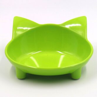 Kattenvoer Kom Huisdier Servies Verdikte Kat Oren Vorm Feederbowl Antislip Leuke Voedsel Water Dispenser Voor Katten Gerechten huisdieren Benodigdheden groen