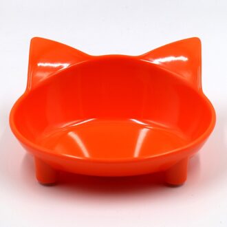 Kattenvoer Kom Huisdier Servies Verdikte Kat Oren Vorm Feederbowl Antislip Leuke Voedsel Water Dispenser Voor Katten Gerechten huisdieren Benodigdheden oranje