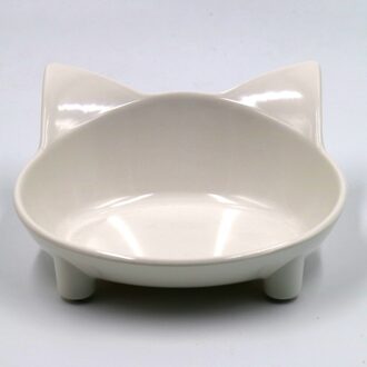 Kattenvoer Kom Huisdier Servies Verdikte Kat Oren Vorm Feederbowl Antislip Leuke Voedsel Water Dispenser Voor Katten Gerechten huisdieren Benodigdheden wit