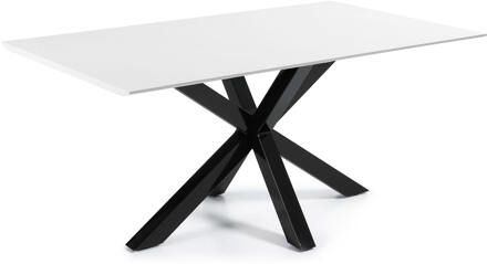 Kave Argo eettafel 160x90 zwart / wit - Kave Home