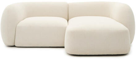 Kave Home 2-zits Loungebank 'Martina' Rechts, Structuurstof, kleur Ecru