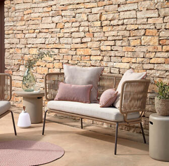 Kave Home 2-zits Tuinbank 'Nadin' 135cm, kleur Beige