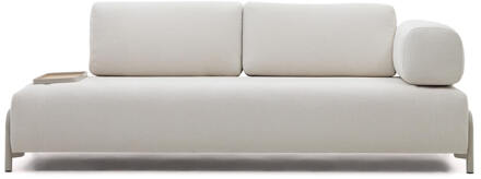 Kave Home 3-zits Bank 'Compo' Met blad links, Chenille, kleur Beige