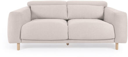 Kave Home 3-zits Bank 'Singa' Chenille, kleur Wit