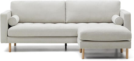 Kave Home 3-zits Loungebank 'Debra' Links/Rechts, Chenille, kleur Beige Naturel